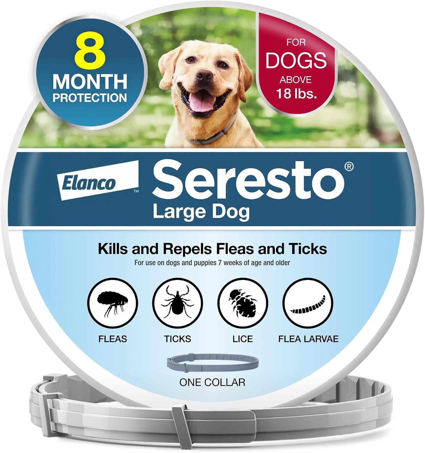 Seresto flea and tick collar for large dogs
