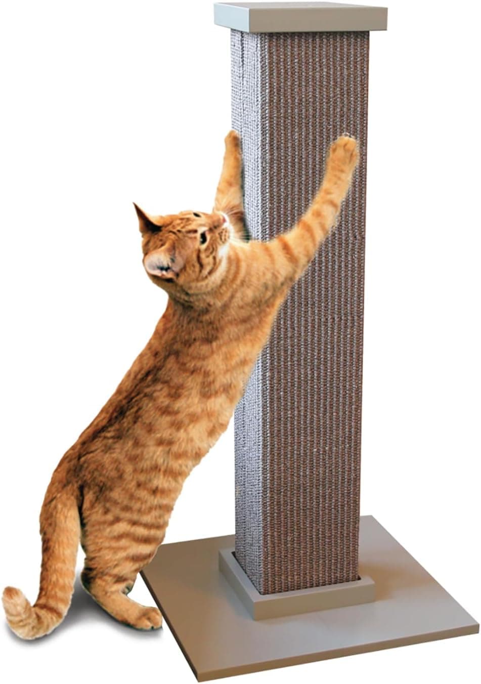 SmartCat Ultimate Scratching Post, 32 inch gray sisal tower