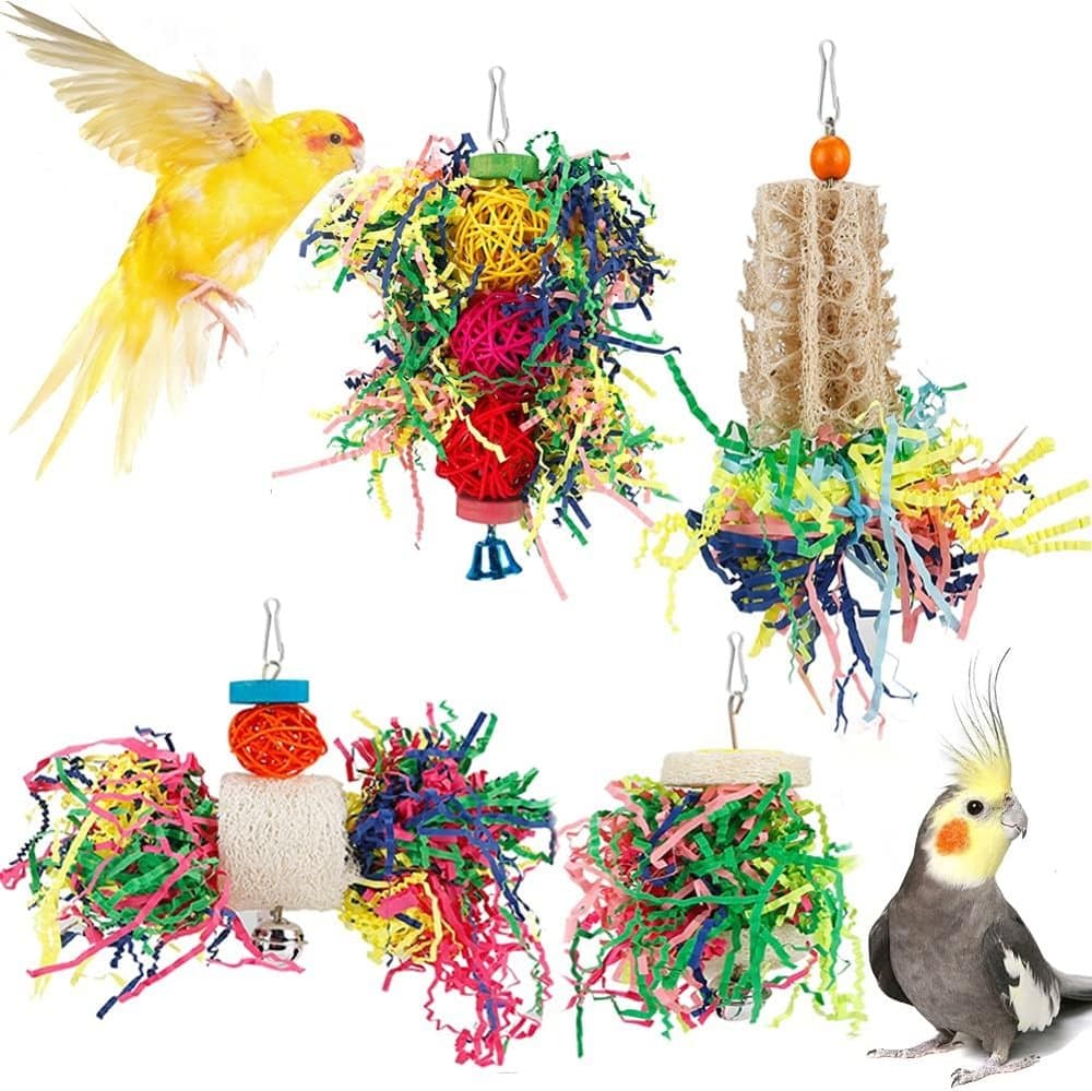 lovyoCoCo Bird Shredding Foraging Toys Parakeet Toy Chewing Hanging Toy product photo