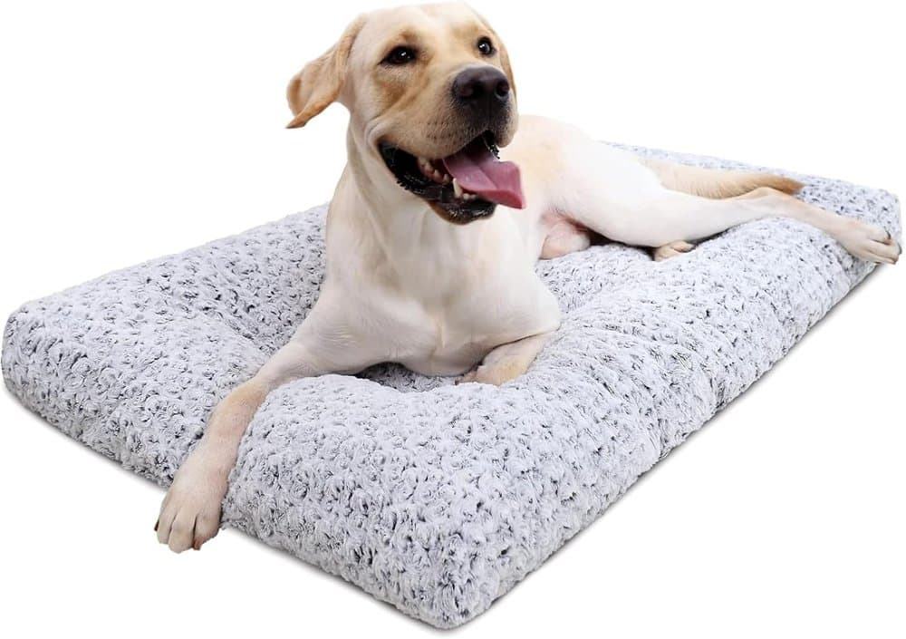 KSIIA Washable Dog Bed Medium Size Dog Crate Bed Plush Pet Mat product photo