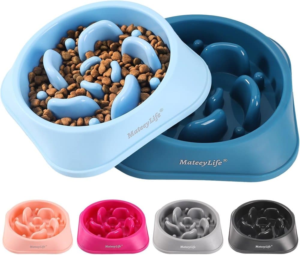 MateeyLife 2-Pack Slow Feeder Dog Bowls product photo