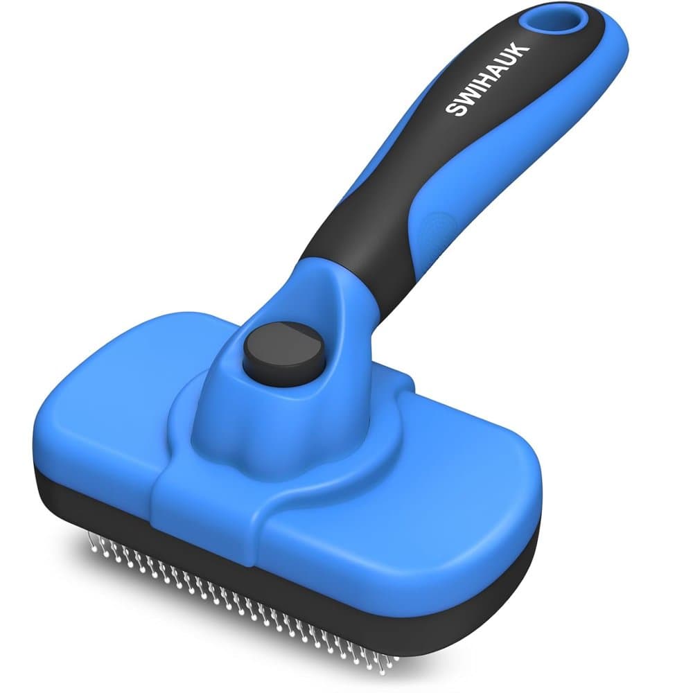 Swihauk Self Cleaning Slicker Brush - Skin Friendly Deshedding product photo