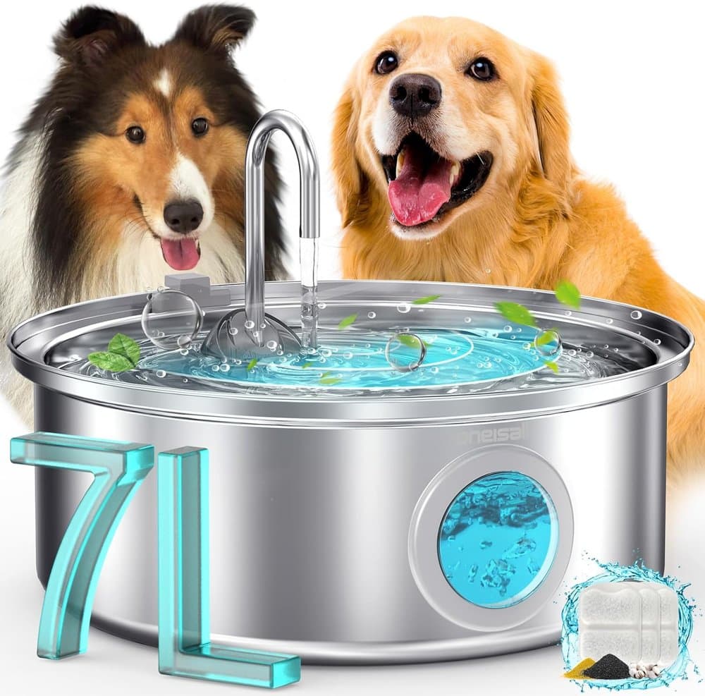 oneisall 7L/230oz Dog Water Fountain for Multi-pet product photo