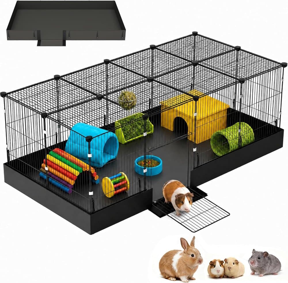 SNAAT 20 Planes Guinea Pig Cages Enclosed Hamster Cage with Door product photo